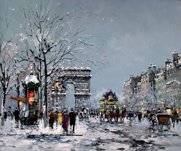París Painting - yxj055fD impresionismo escena callejera París
